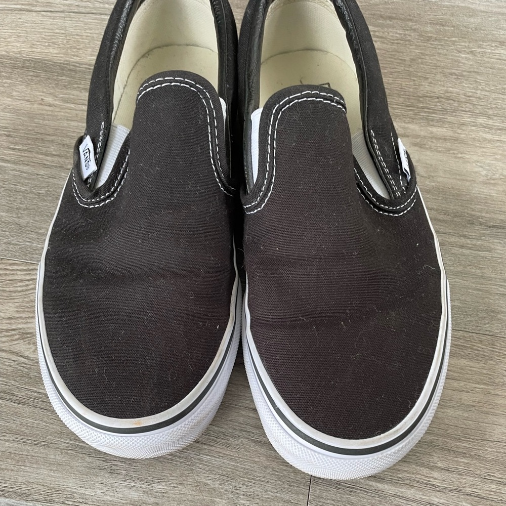Womens black slip on Vans